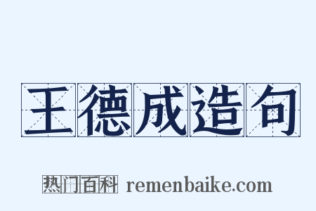 王德成造句是什么意思的图片